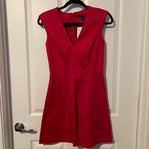 French Connection Pink V-Neck Dress